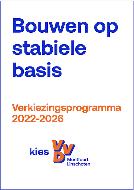 cover VVD Montfoort verkiezingsprogramma 2022-2026